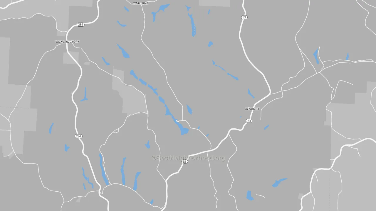 Bike Grade map of Renrock, OH