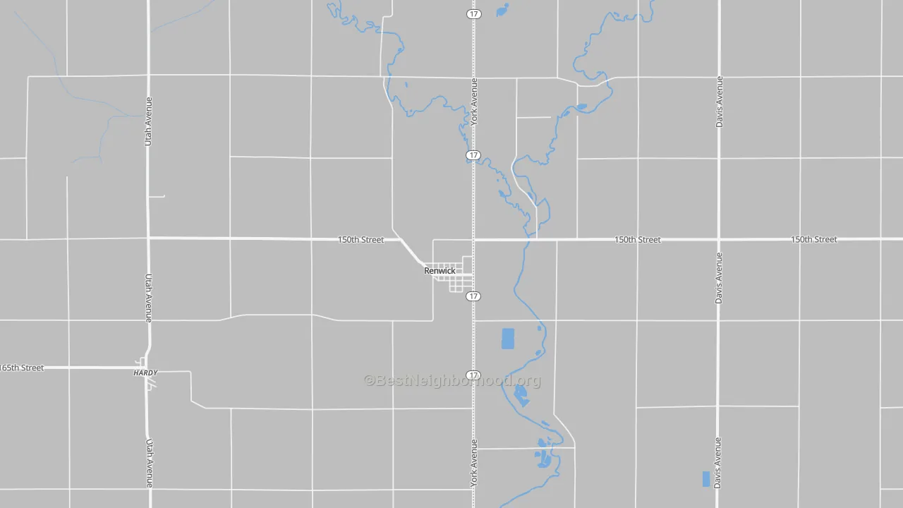 Bike Grade map of Renwick, IA
