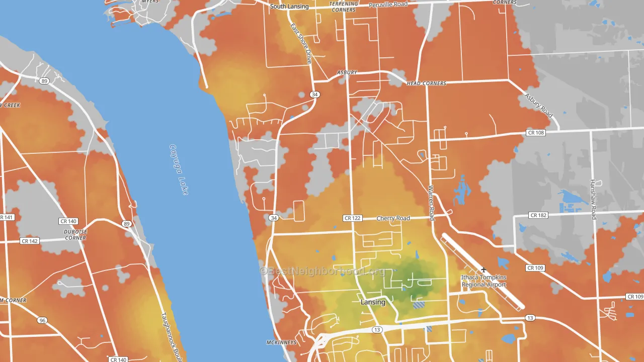 Bike Grade map of Renwick, NY