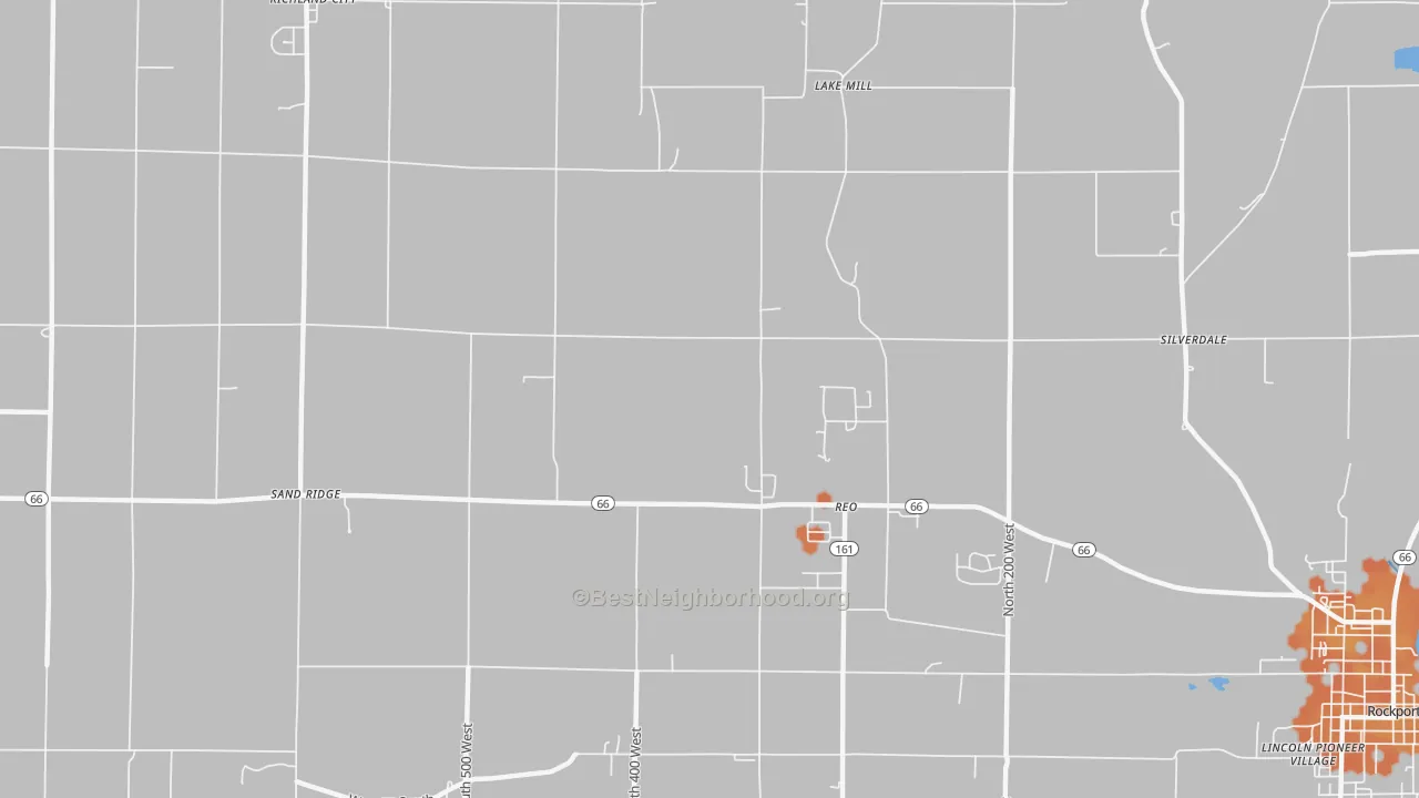 Bike Grade map of Reo, IN