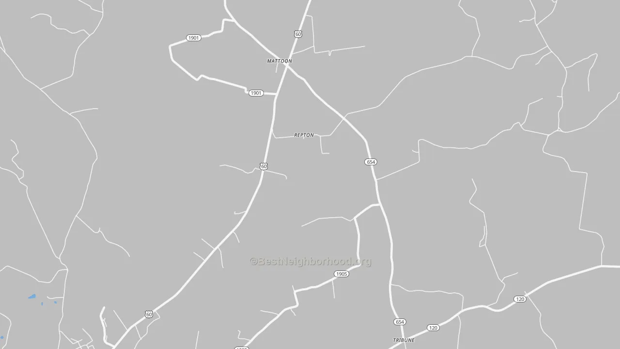 Bike Grade map of Repton, KY