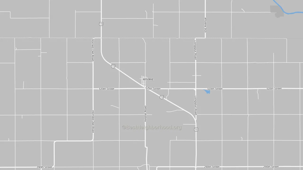 Bike Grade map of Reserve, KS