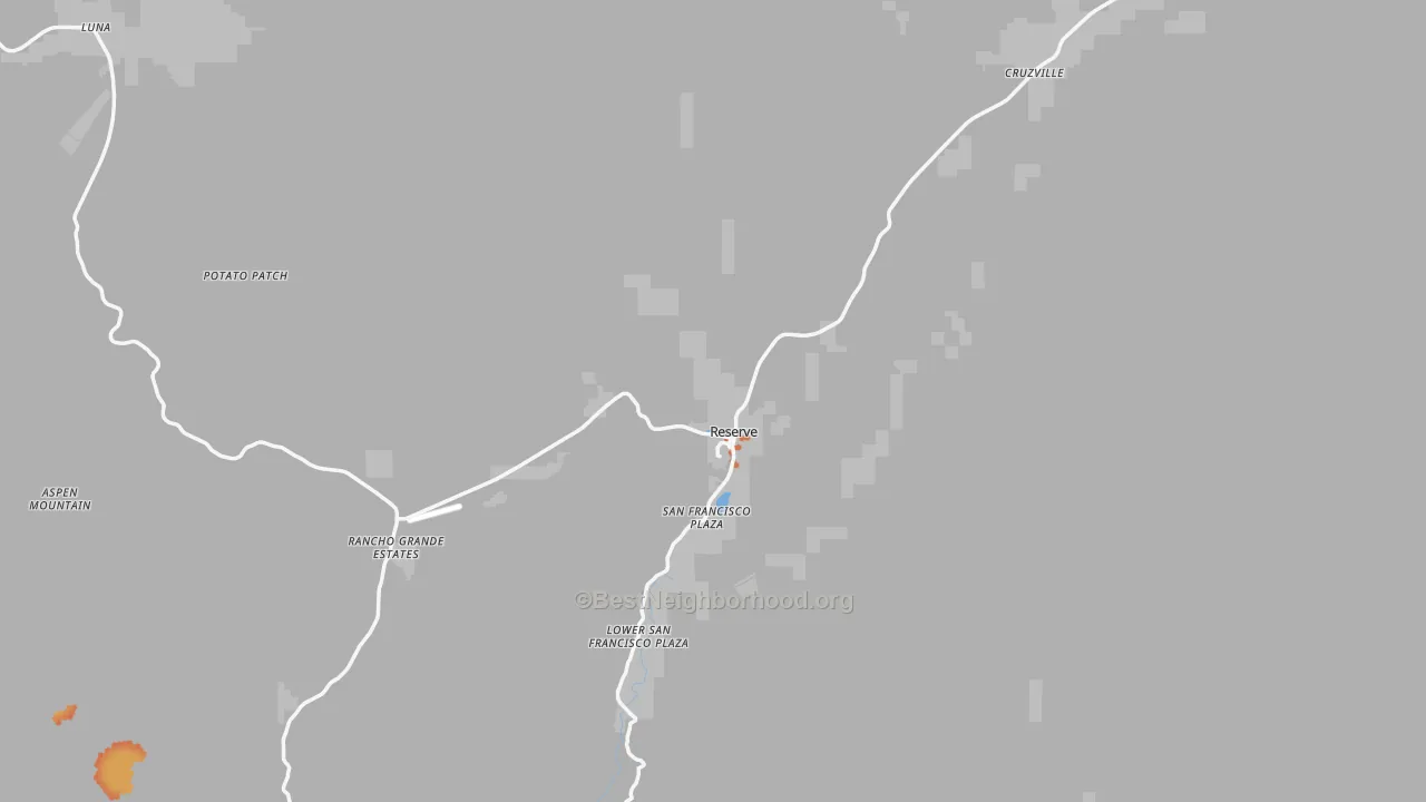 Bike Grade map of Reserve, NM
