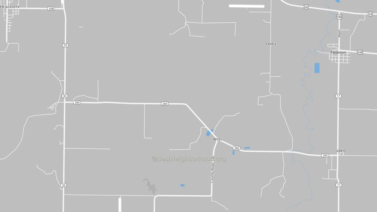 Bike Grade map of Revel, AR