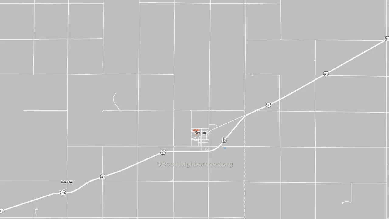 Bike Grade map of Rexford, KS