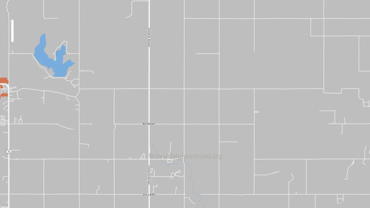 Bike Grade map of Rexroat, OK