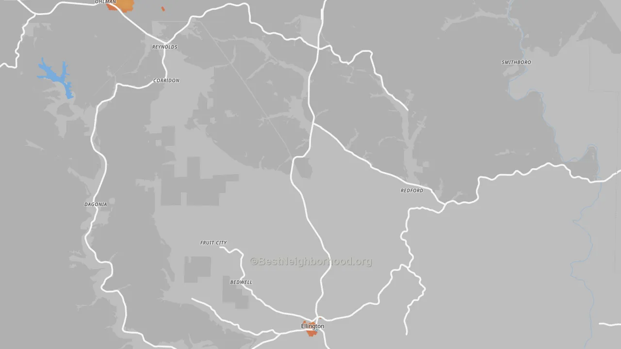 Bike Grade map of Reynolds County, MO