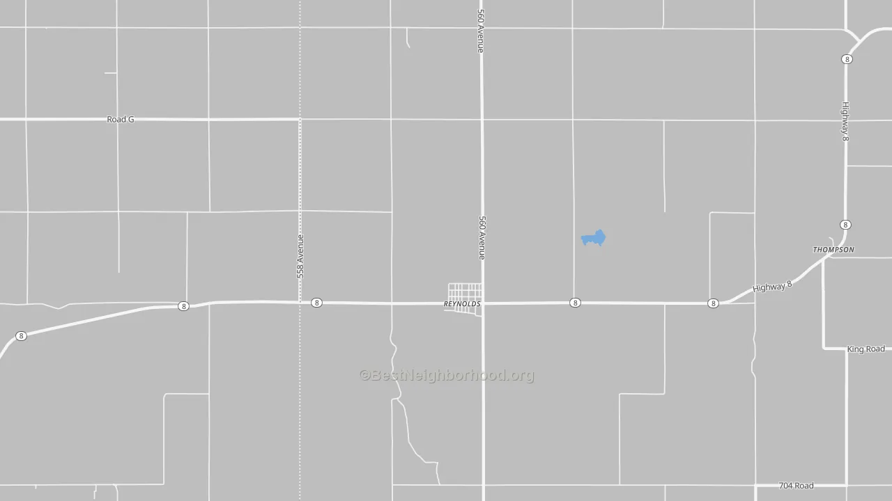 Bike Grade map of Reynolds, NE
