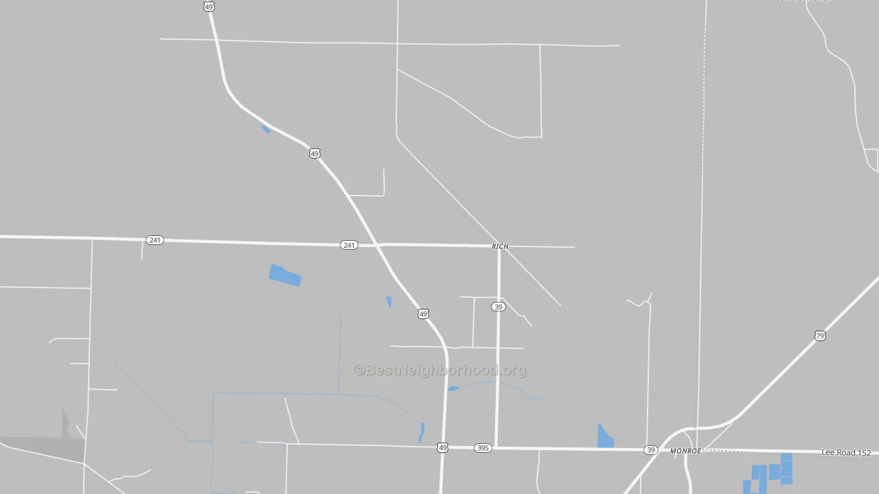 Bike Grade map of Rich, AR