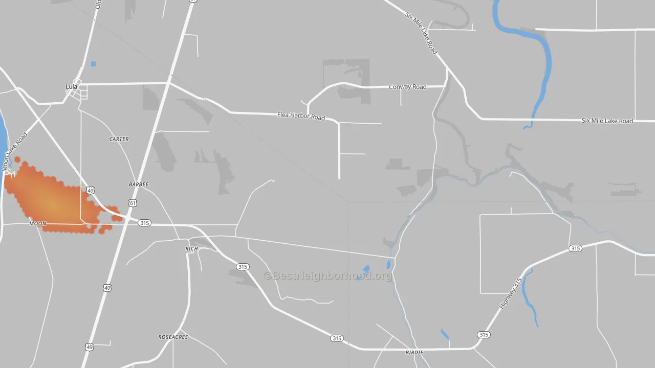 Bike Grade map of Rich, MS