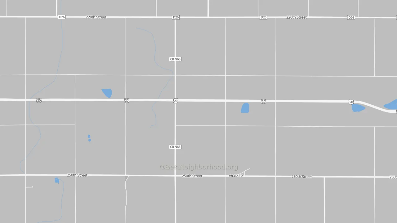 Bike Grade map of Richard, IA