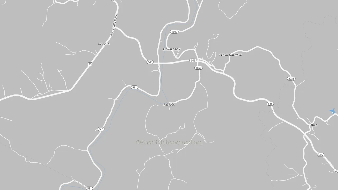 Bike Grade map of Richardson, KY