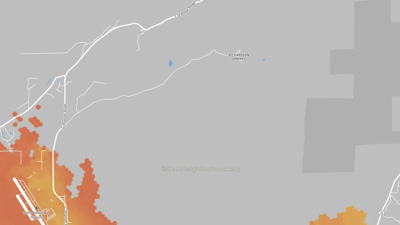 Bike Grade map of Richardson Springs, CA