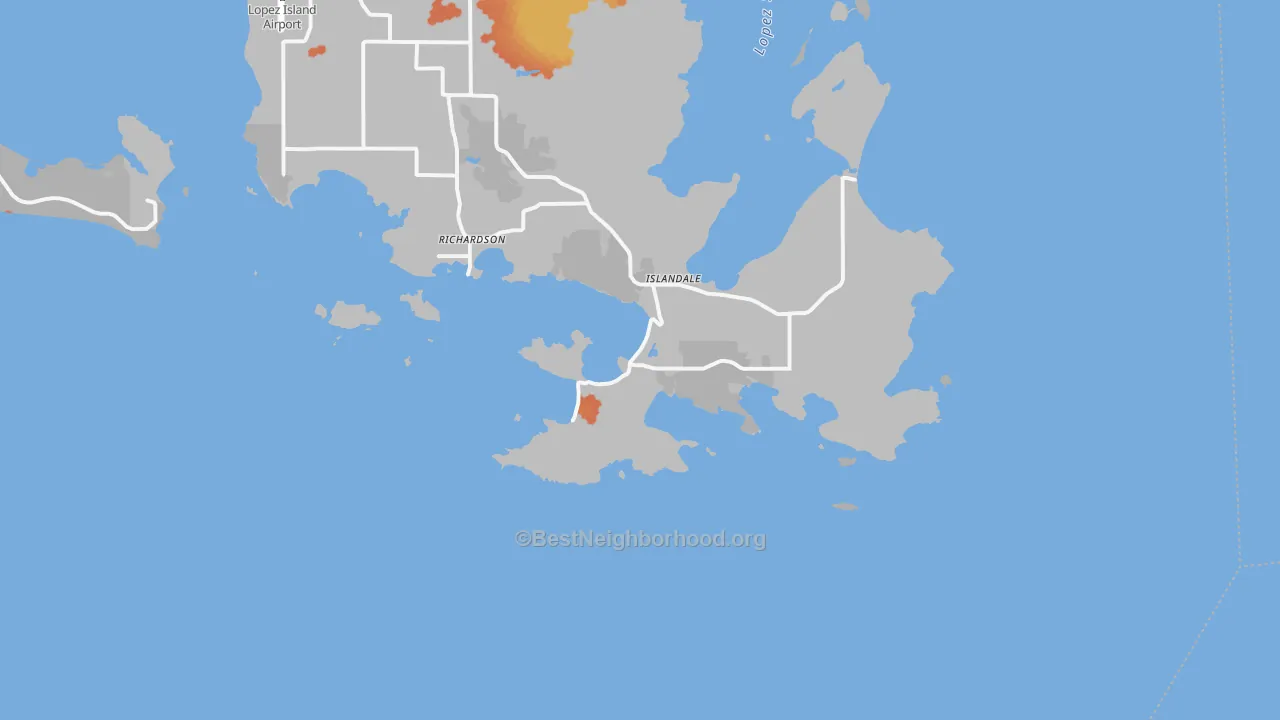 Bike Grade map of Richardson, WA