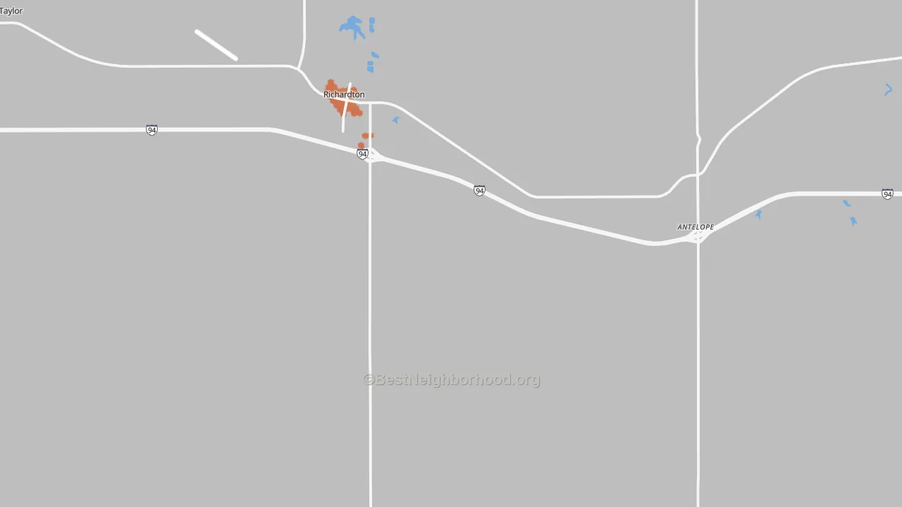 Bike Grade map of Richardton, ND
