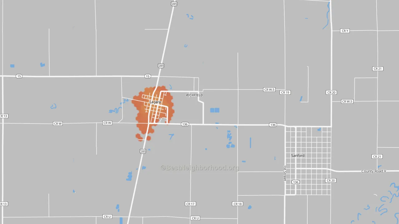 Bike Grade map of Richfield, CO