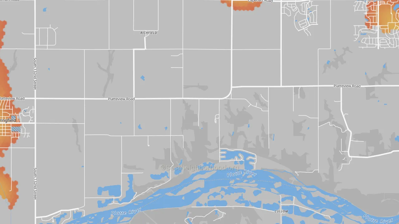 Bike Grade map of Richfield, NE