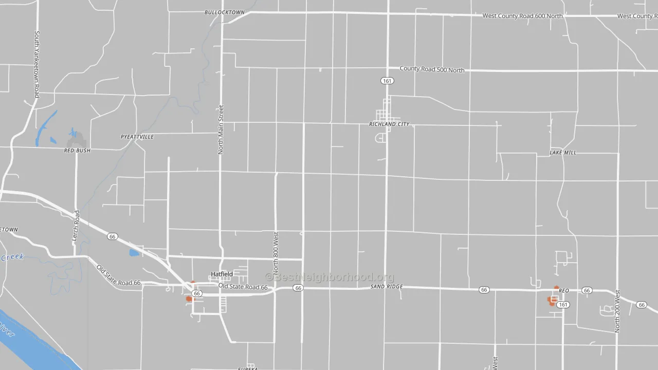 Bike Grade map of Richland, IN