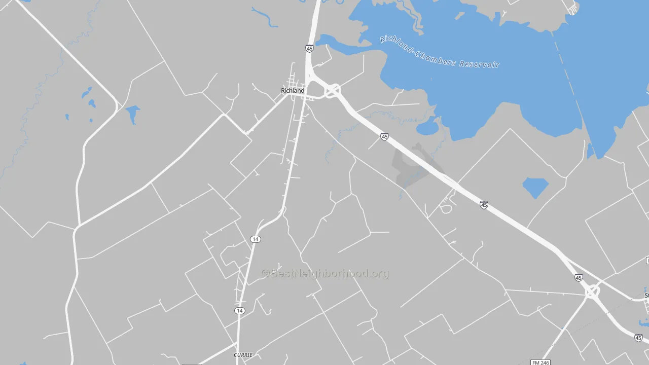 Bike Grade map of Richland, TX