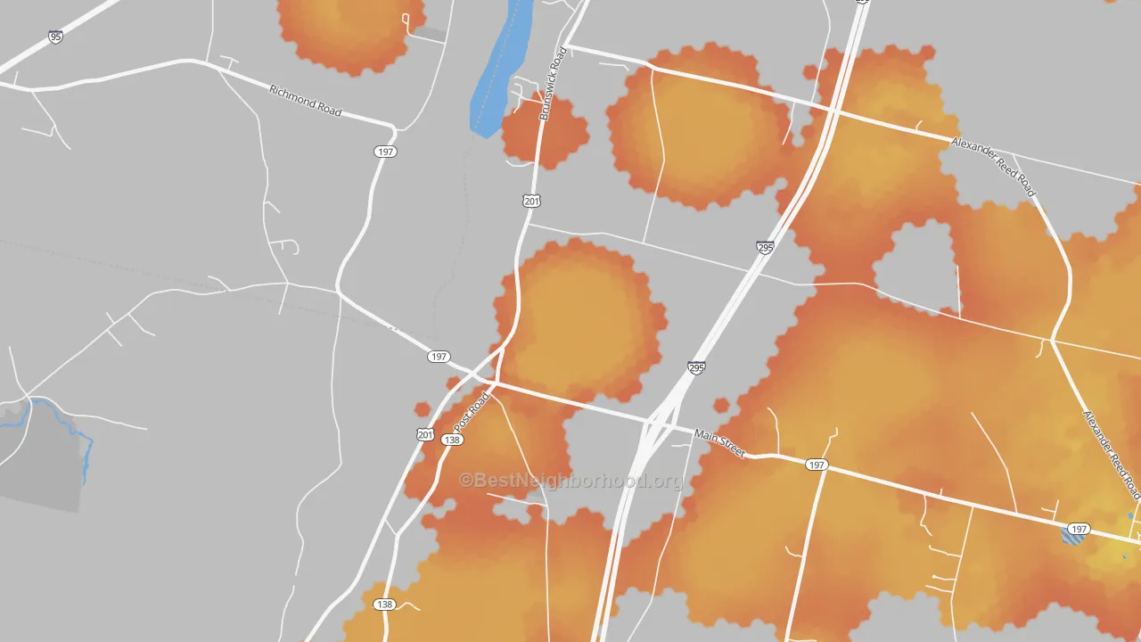 Bike Grade map of Richmond Corner, ME