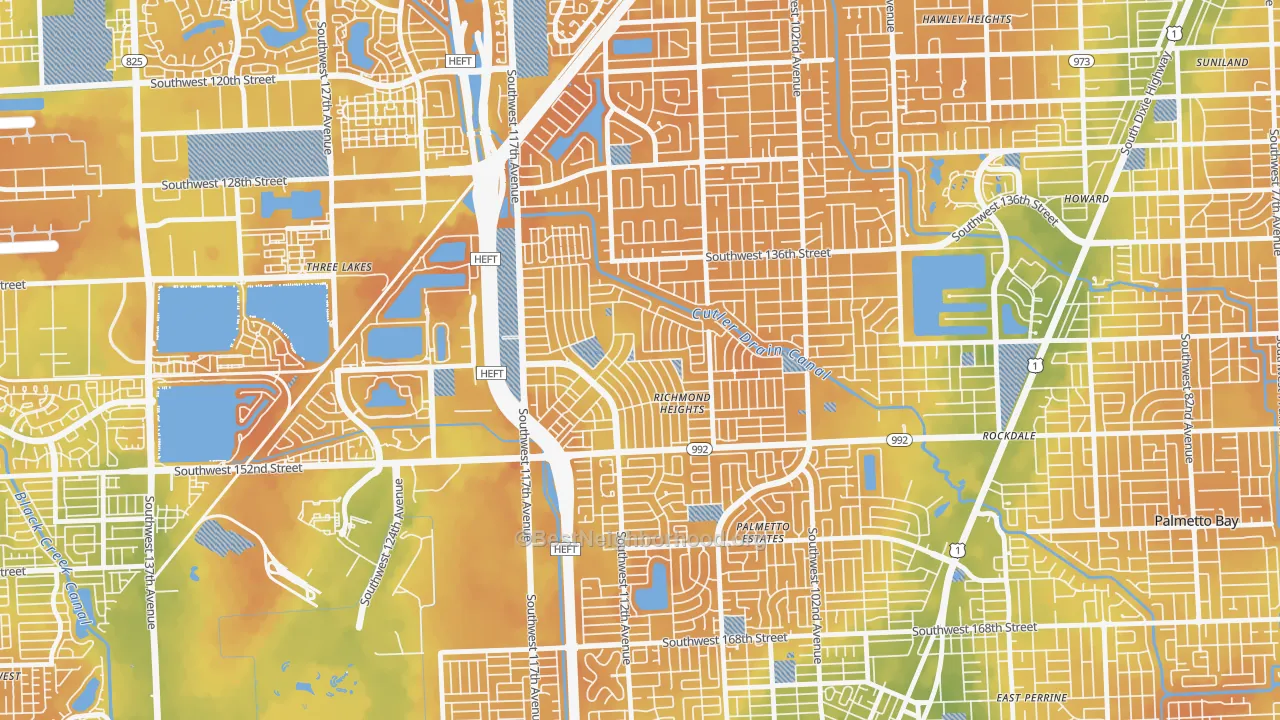 Bike Grade map of Richmond Heights, FL
