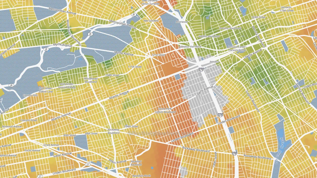 Bike Grade map of Richmond Hill, Queens, NY