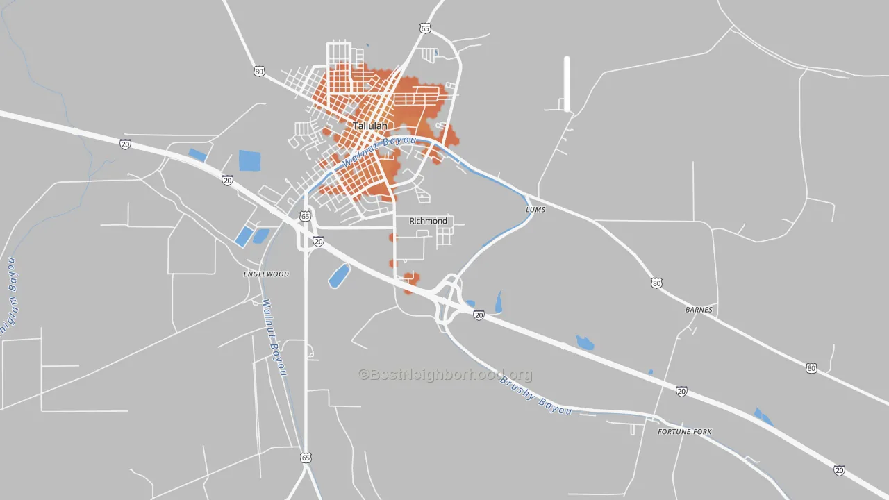 Bike Grade map of Richmond, LA