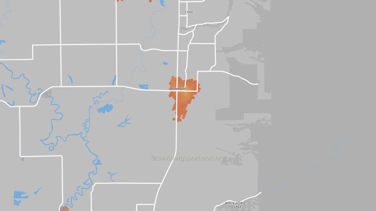 Bike Grade map of Richmond, UT