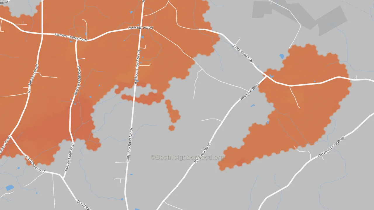 Bike Grade map of Rico, NC