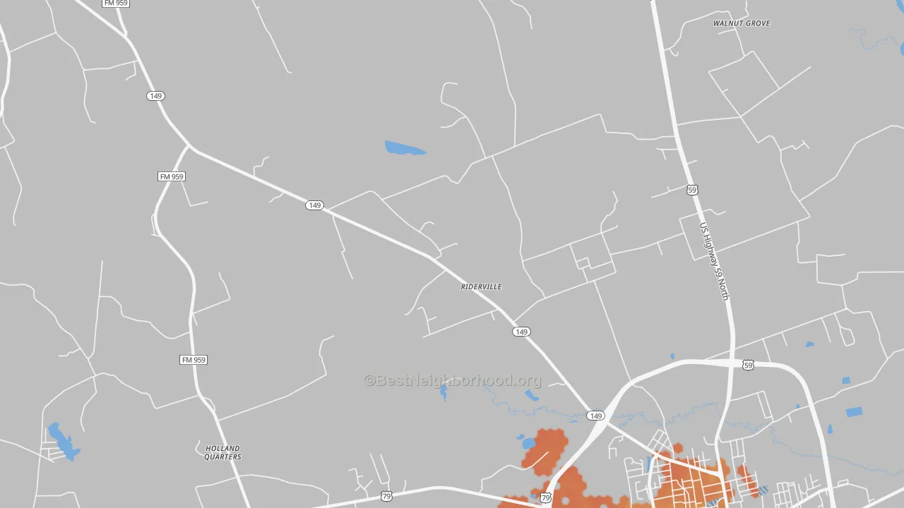 Bike Grade map of Riderville, TX