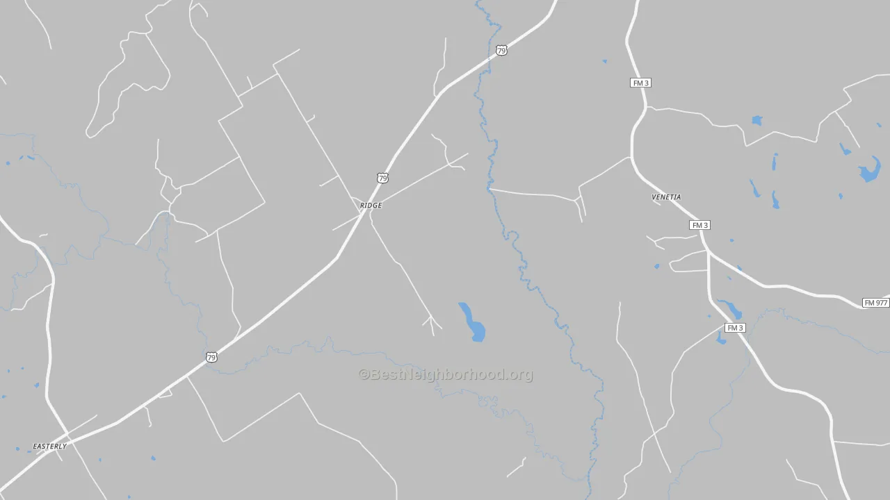 Bike Grade map of Ridge, TX