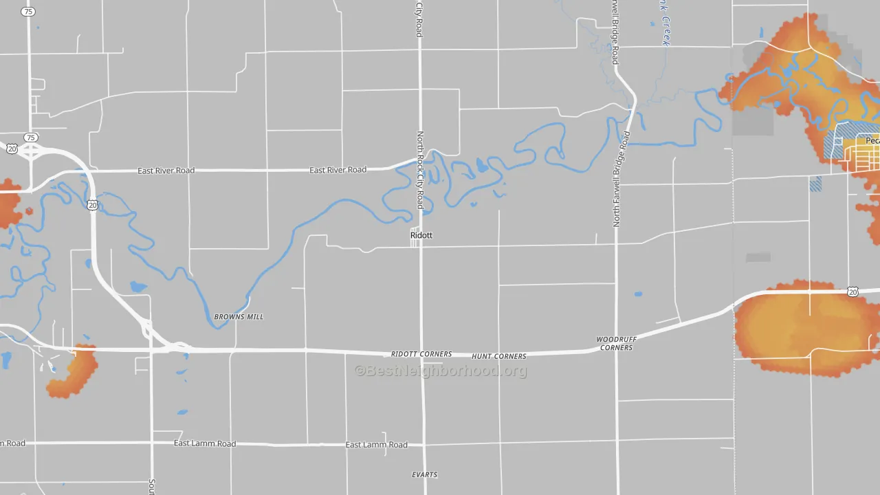 Bike Grade map of Ridott, IL