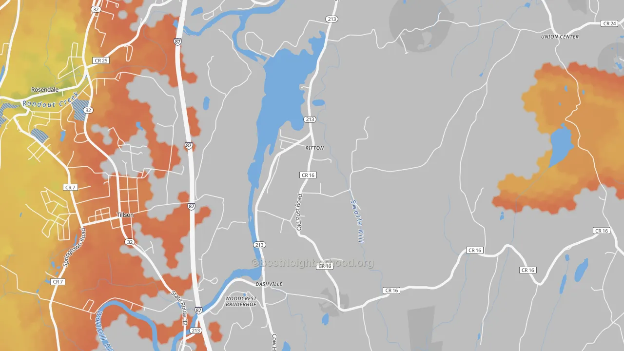 Bike Grade map of Rifton, NY
