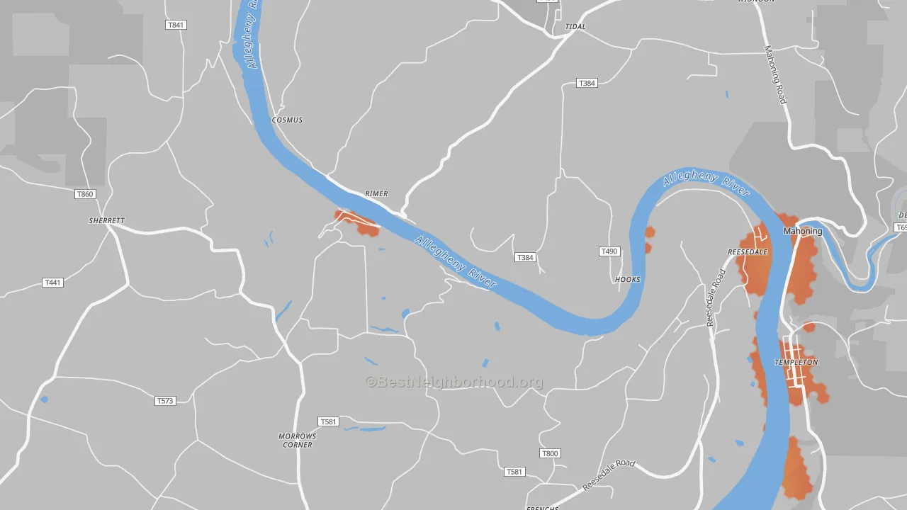 Bike Grade map of Rimer, PA