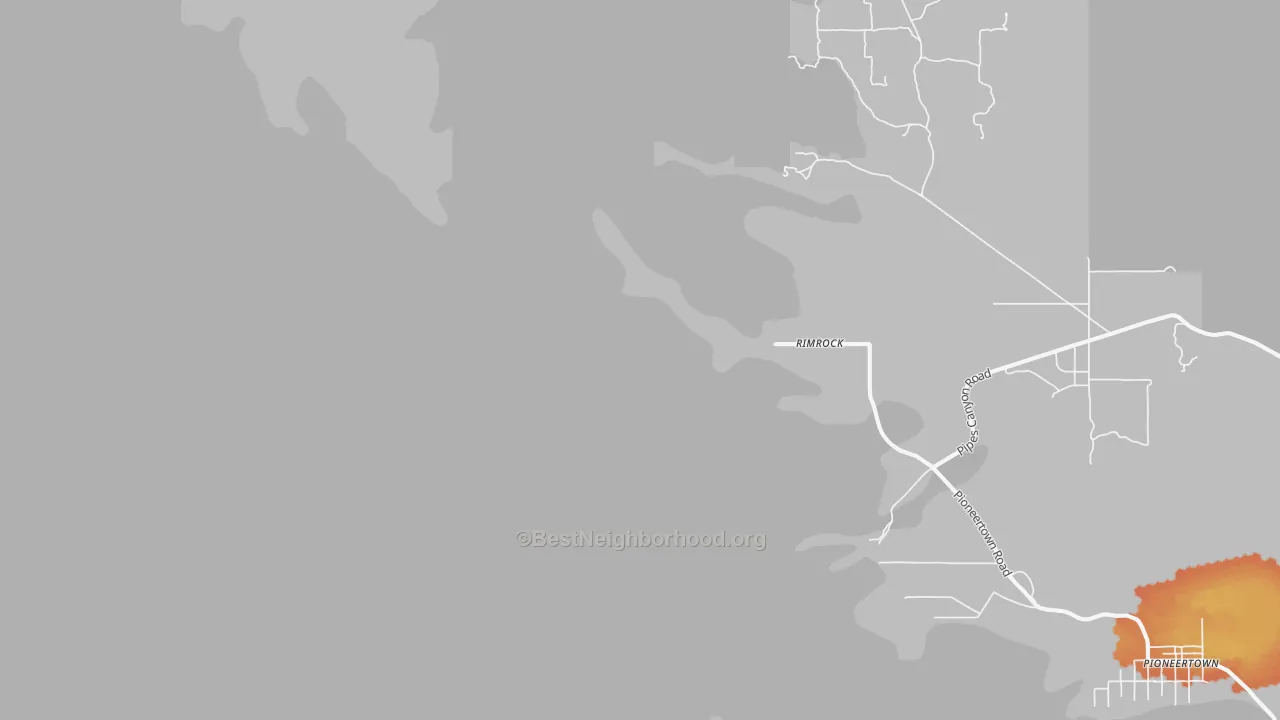 Bike Grade map of Rimrock, CA
