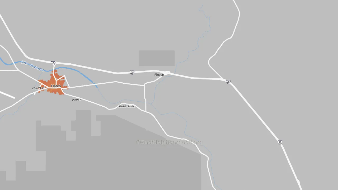Bike Grade map of Rincon, NM