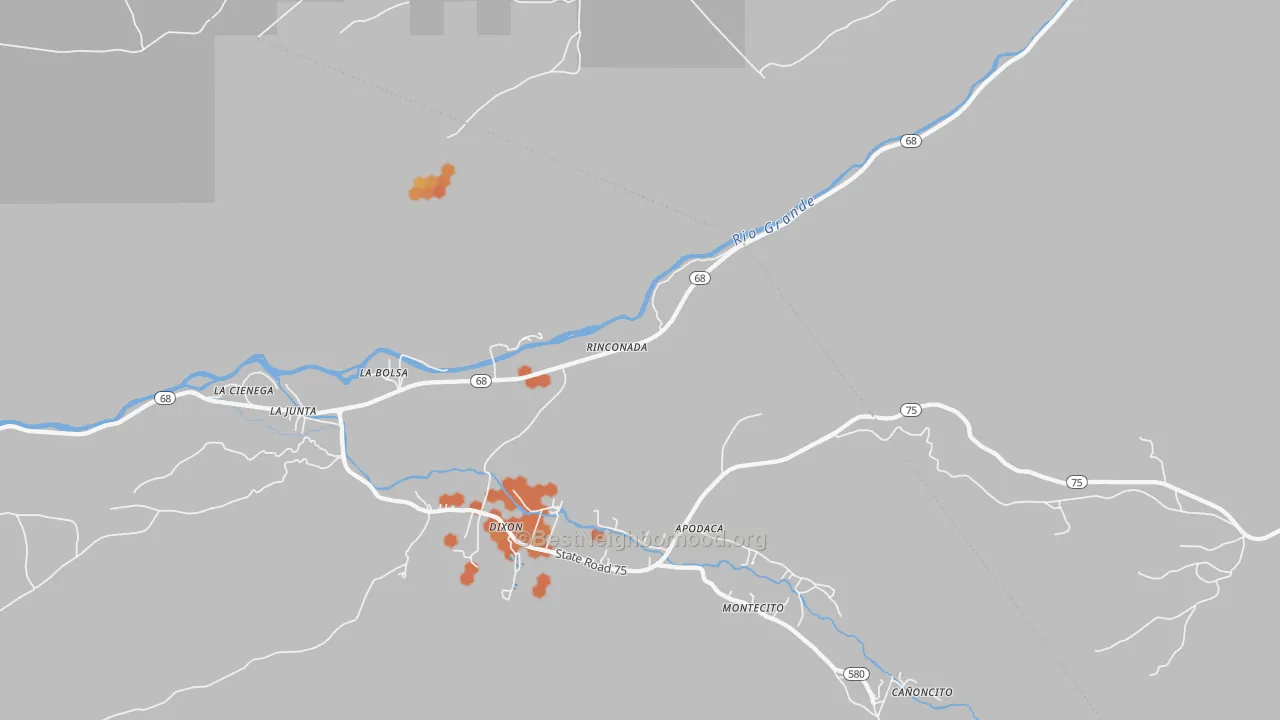 Bike Grade map of Rinconada, NM