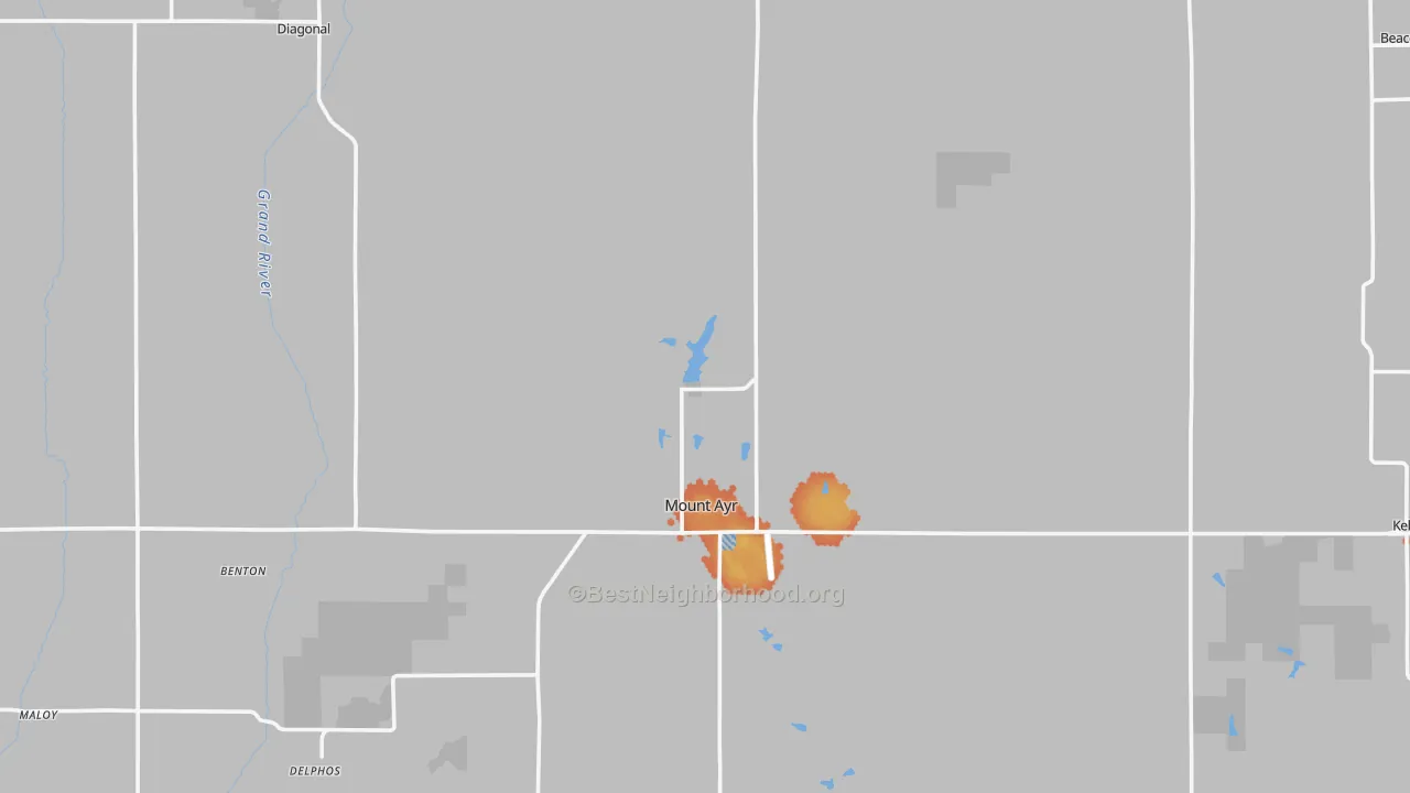 Bike Grade map of Ringgold County, IA