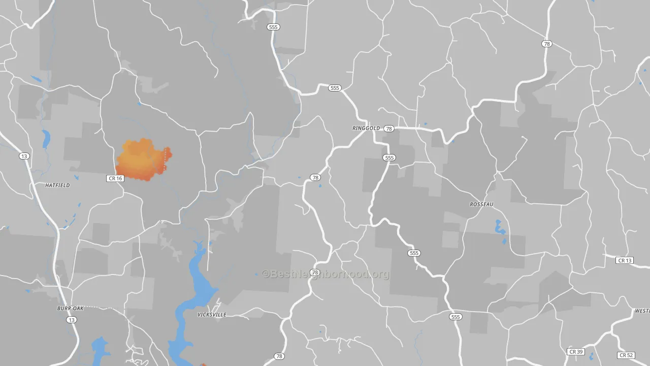 Bike Grade map of Ringgold, OH