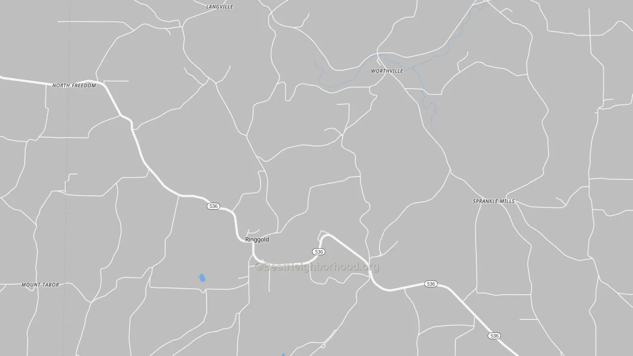 Bike Grade map of Ringgold, PA