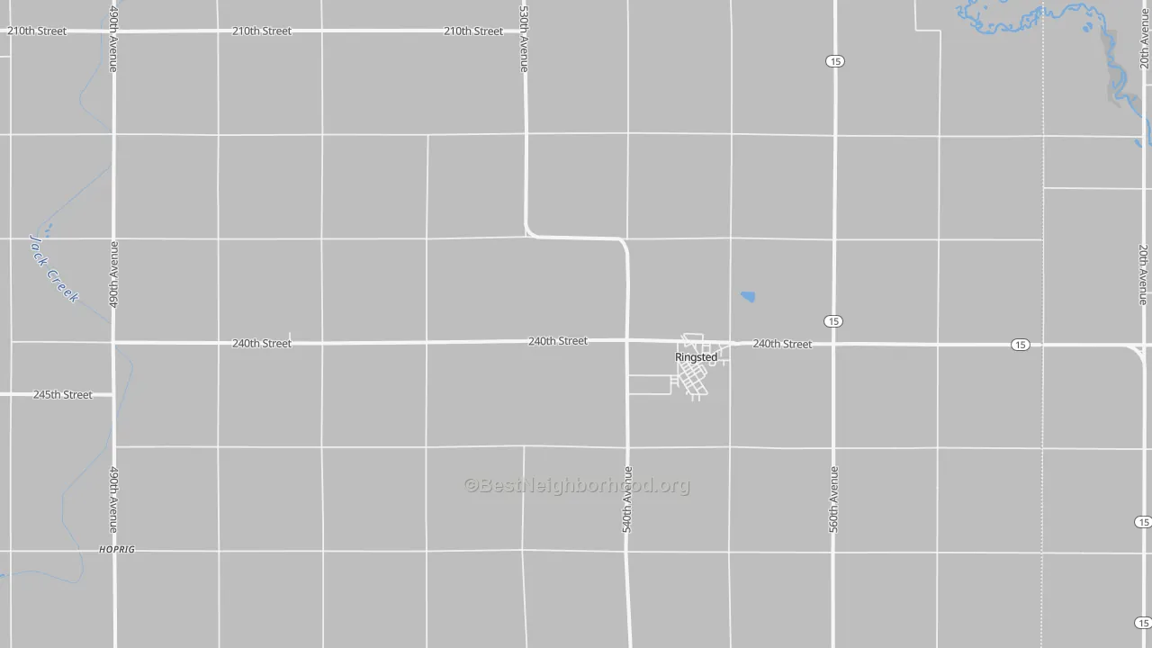 Bike Grade map of Ringsted, IA