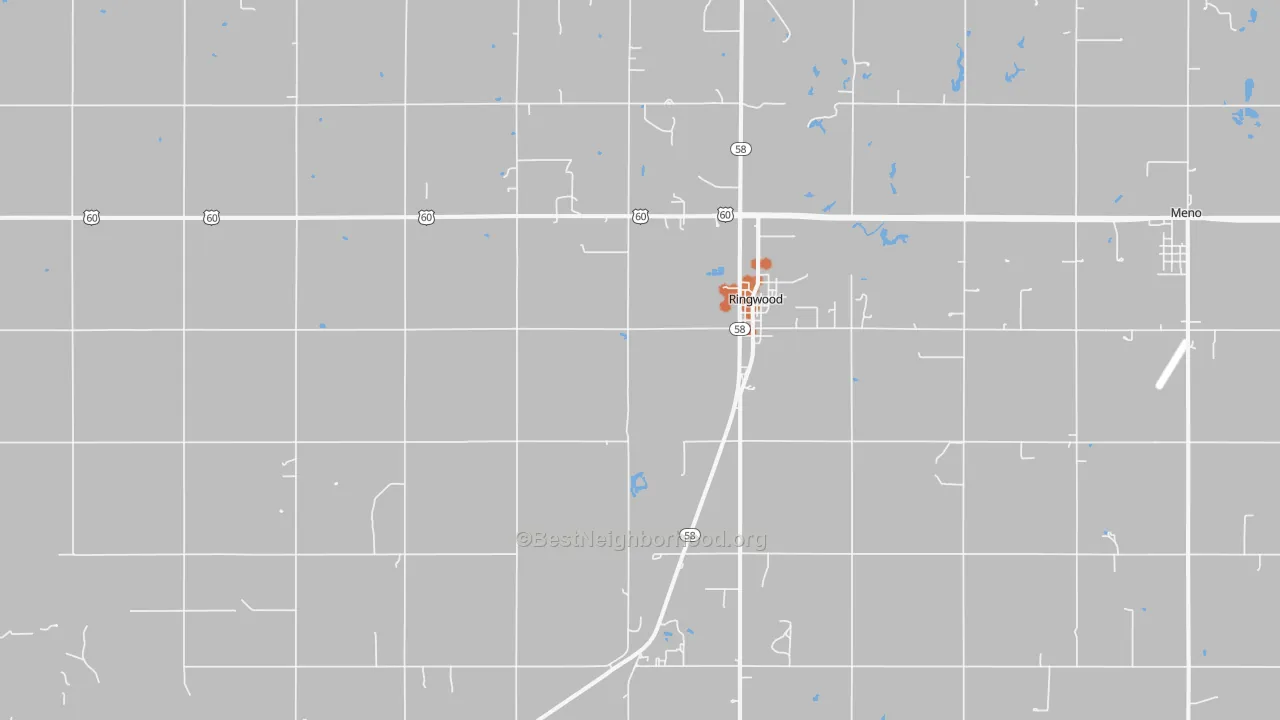Bike Grade map of Ringwood, OK