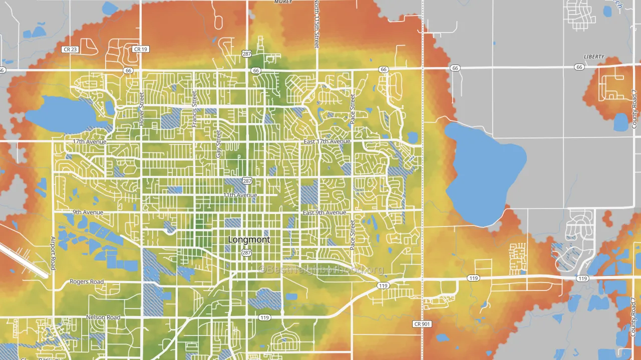 Bike Grade map of Rinn, CO
