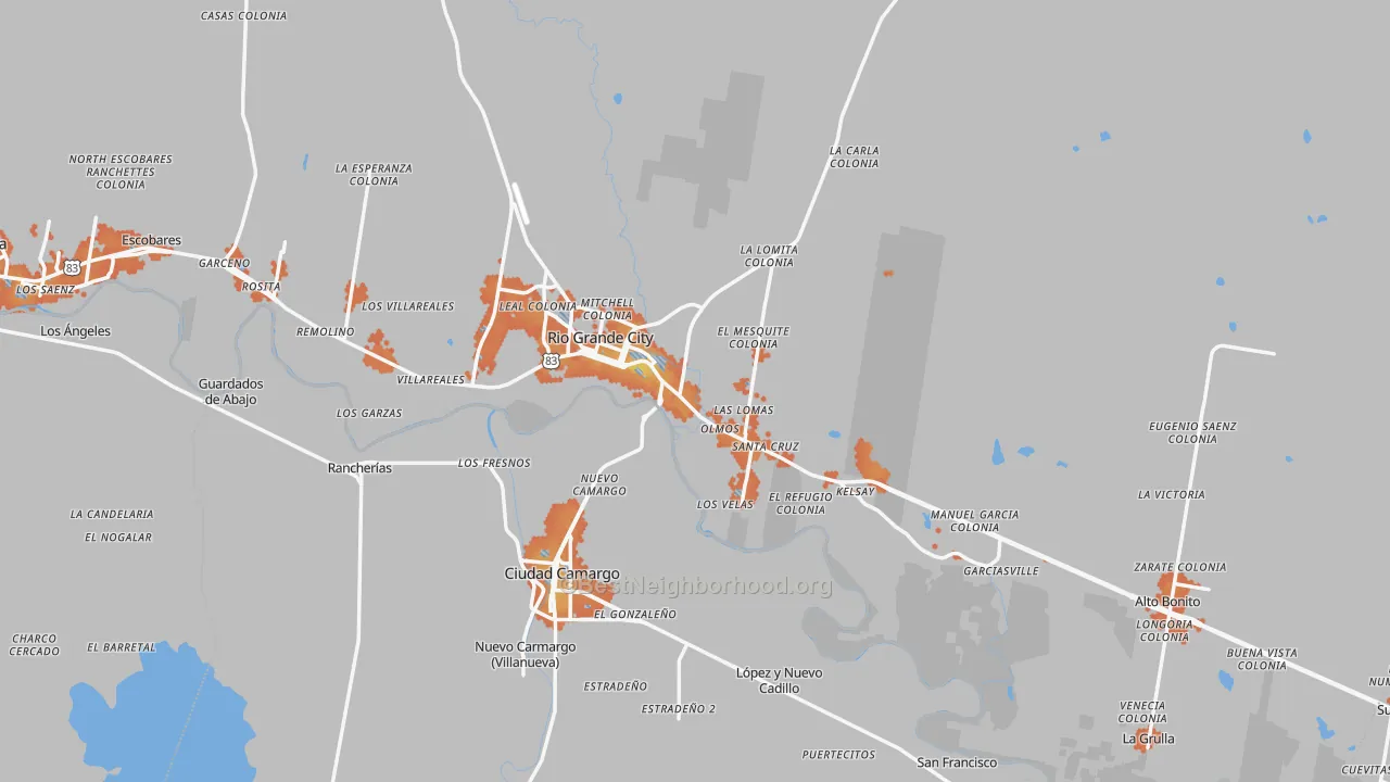 Bike Grade map of Rio Grande City, TX