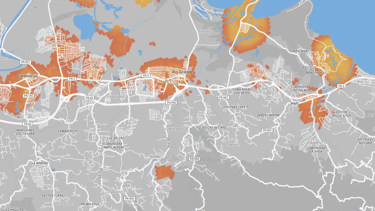 Bike Grade map of Rio Grande Municipio, PR