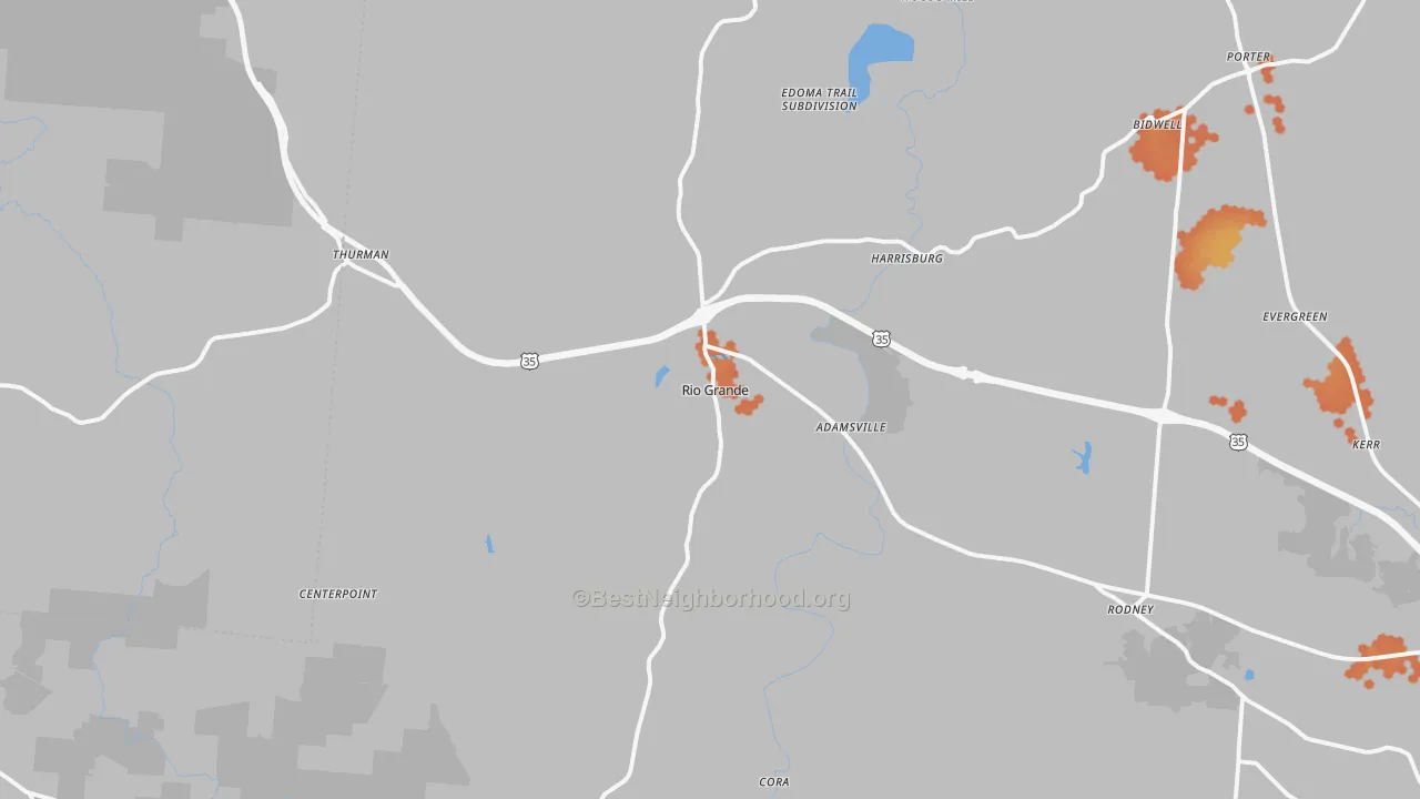 Bike Grade map of Rio Grande, OH