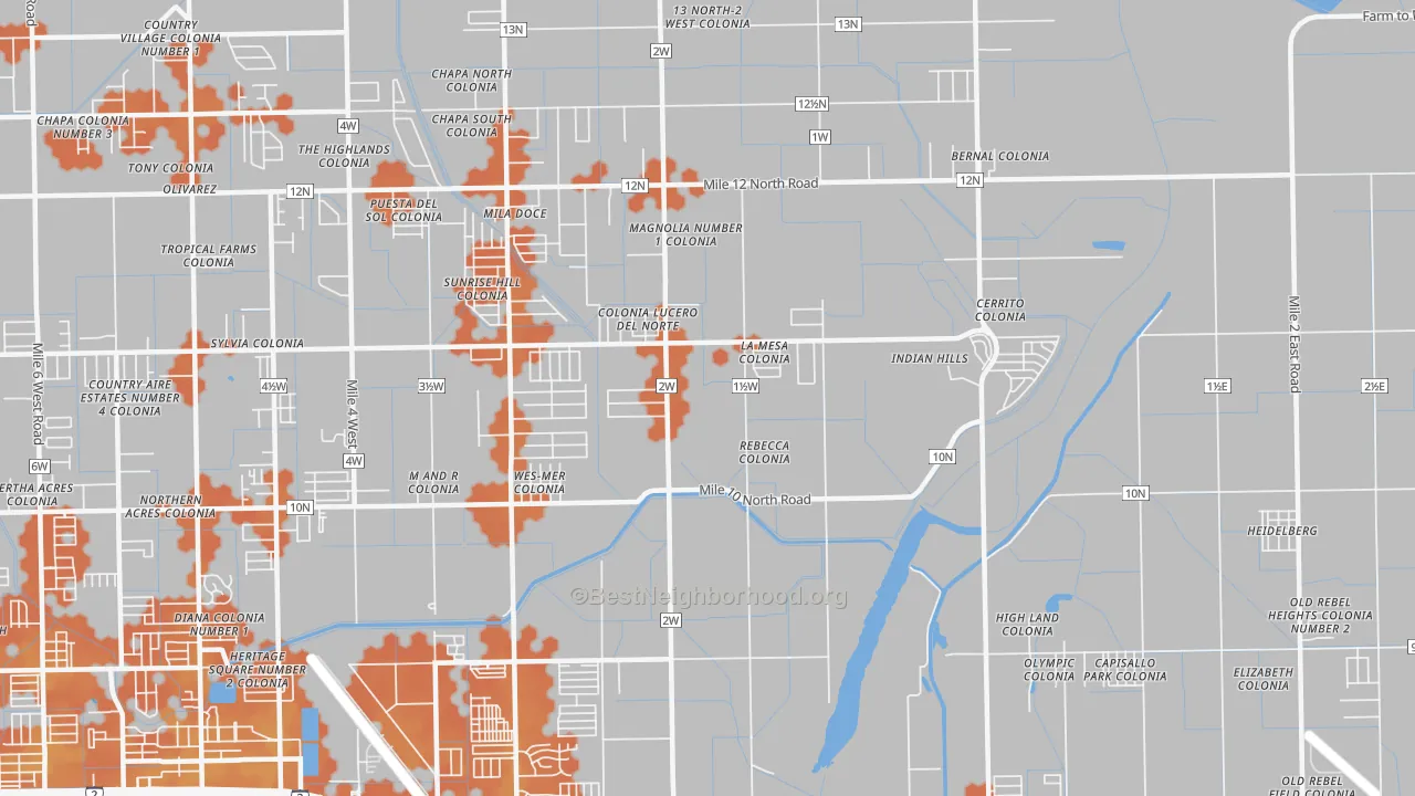 Bike Grade map of Rio Rico, TX