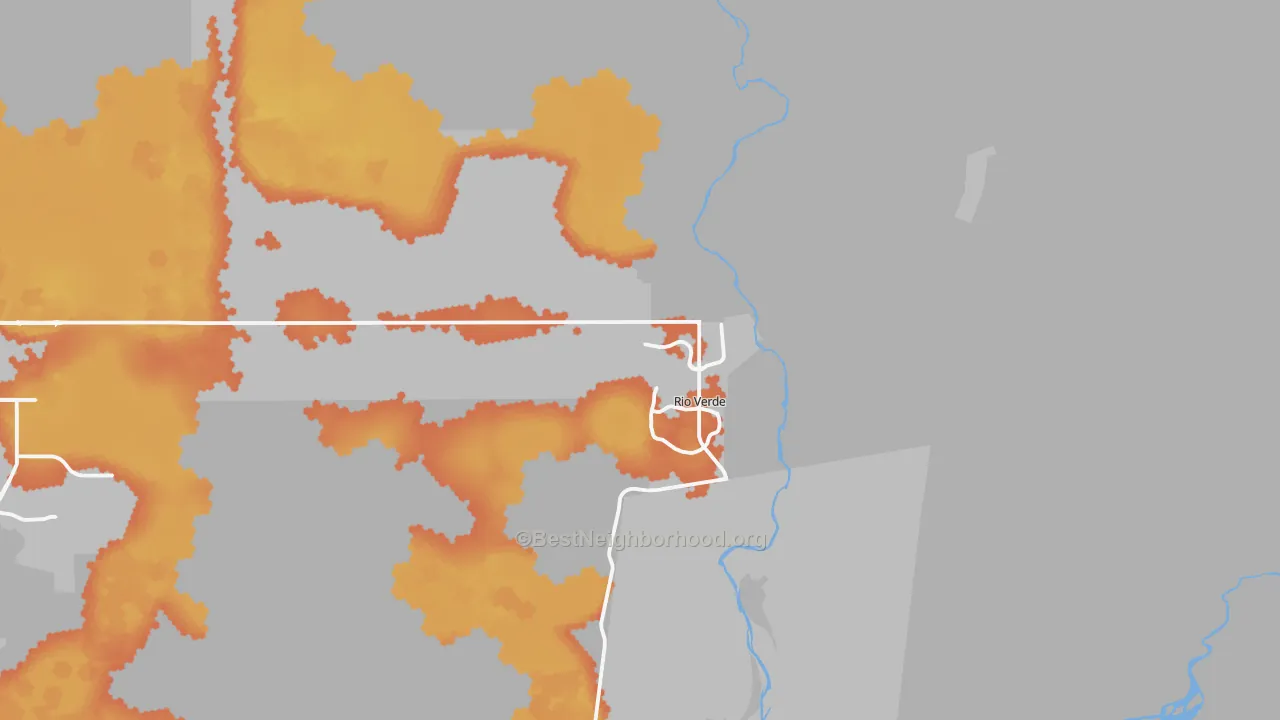 Bike Grade map of Rio Verde, AZ