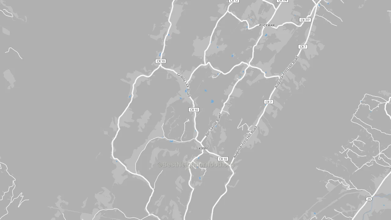 Bike Grade map of Rio, WV