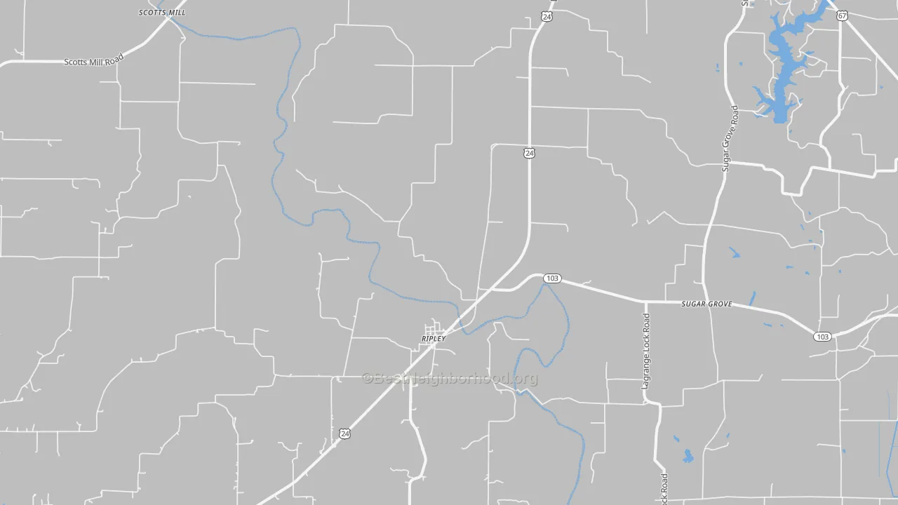 Bike Grade map of Ripley, IL